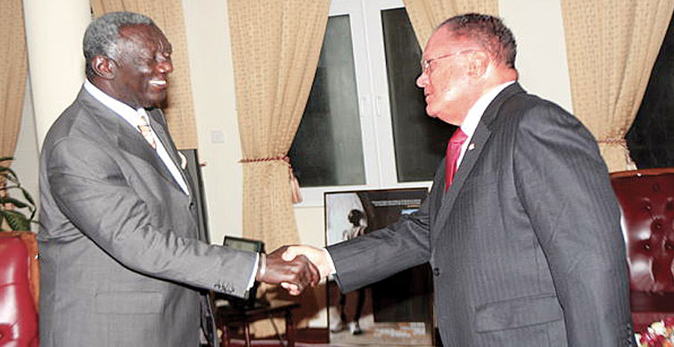 Hon. Arnold Foote meets John Kufuor, President of Ghana